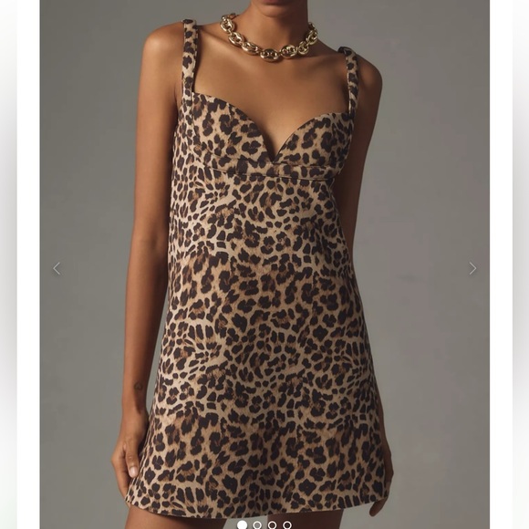 Anthropologie Dhruv kapoor Leopard mini dress - Picture 2 of 5